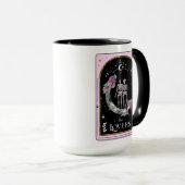 Tarot-Karte Der Liebende Mond Rosa Hexe Himmelfahr Tasse (VorderseiteRechts)