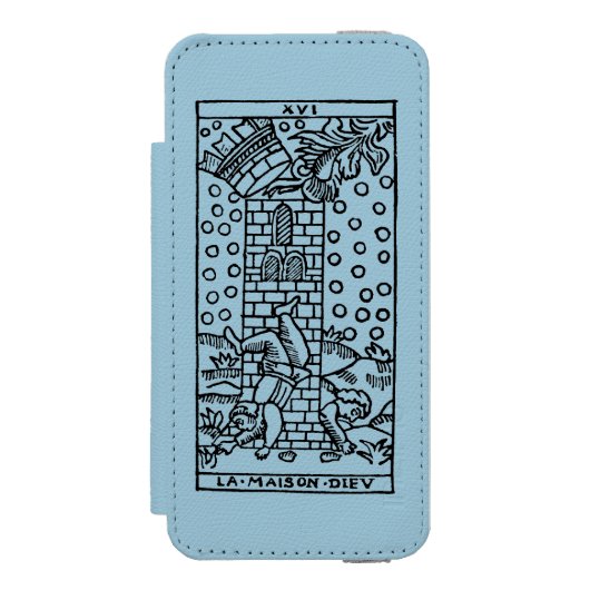 Tarot-Karte: Der Madhouse Incipio iPhone Geldbeutel-Hülle (Folio Vorderseite)