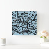 Tarot-Karte: Der Madhouse Quadratische Wanduhr (Zuhause)