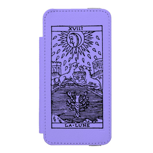Tarot-Karte: Der Mond Incipio iPhone Geldbeutel-Hülle (Folio Vorderseite)