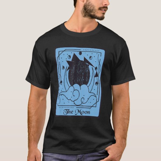 Tarot-Karte Der Mond-Mystische Karten-Okkult T-Shirt (Vorderseite)