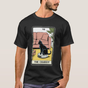 Tarot Karte Der Wagen Katze Roboter Staubsauger Fu T-Shirt