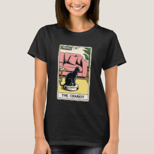 Tarot Karte Der Wagen Katzen Roboter Staubsauger F T-Shirt