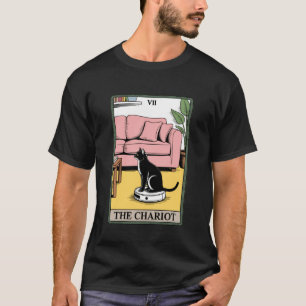 Tarot Karte Der Wagen Katzenroboter Staubsauger Fu T-Shirt