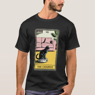 Tarot Karte Der Wagen Katzenroboter Staubsauger Fu T-Shirt