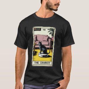 Tarot Karte Der Wagen Katzenroboter Staubsauger Fu T-Shirt