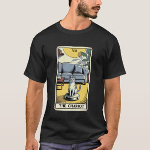 Tarot Karte Der Wagen Katzenroboter Staubsauger Fu T-Shirt