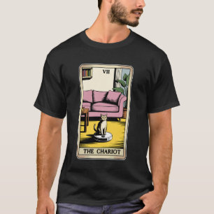 Tarot Karte Der Wagen Katzenroboter Staubsauger Fu T-Shirt