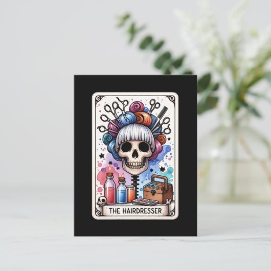 Tarot-Karte des Friseurs Postkarte (Stehend Vorderseite)