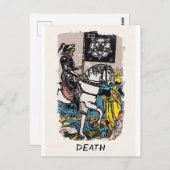 Tarot-Karte des Todes Arcana Rider-Waite-Smith Postkarte (Vorne/Hinten)