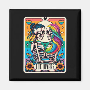 Tarot-Karte Die Liebhaber des Regenbogens Küssen L Magnet