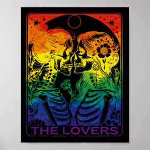 Tarot-Karte Die Liebhaber des Regenbogens Küssen L Poster