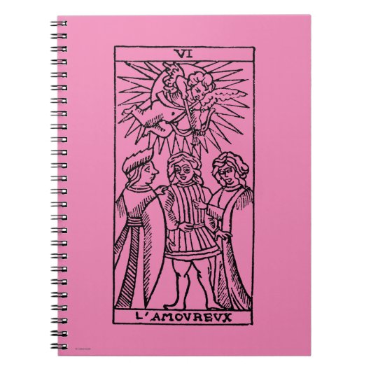 Tarot-Karte: Die Liebhaber Notizblock (Vorderseite)