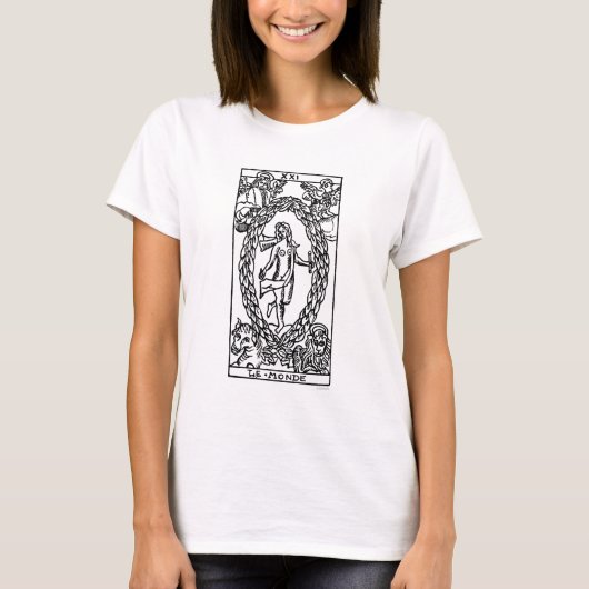 Tarot-Karte: Die Welt T-Shirt (Vorderseite)