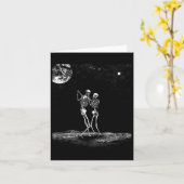 Tarot-Karte Küssen Skelett Liebe Knochen Horror Go Karte (Gelbe Blume)