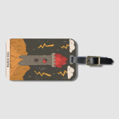 Tarot-Karte modern Major Arcana Tower, Esoterica Gepäckanhänger (Vorderseite (Horizontal))