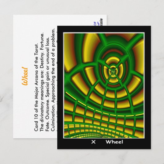 Tarot-Karte Postkarte (Vorne/Hinten)