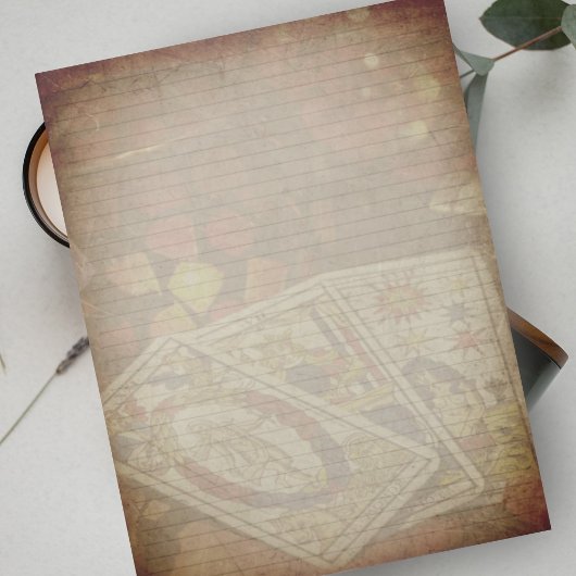 Tarot-Karte Rustikales, leicht geflochtenes Papier Notizblock