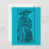 Tarot-Karte: Stärke Postkarte (Vorne/Hinten)