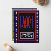 Tarot-Karte - Sweet Justice Mitteilungskarte (Vorderseite/Rückseite Beispiel)