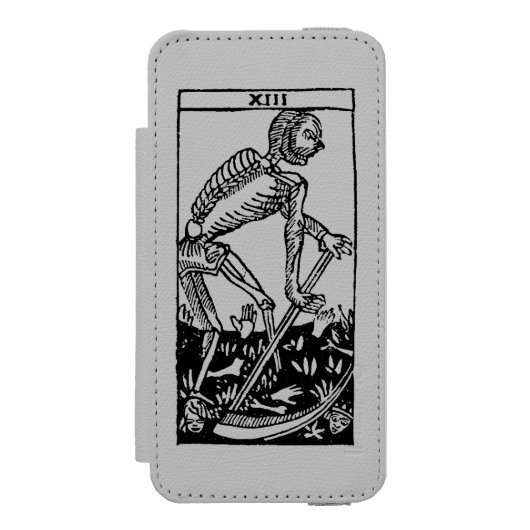 Tarot-Karte: Tod Incipio iPhone Geldbeutel-Hülle (Folio Vorderseite)