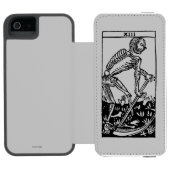 Tarot-Karte: Tod Incipio iPhone Geldbeutel-Hülle (Folio Geöffnet)