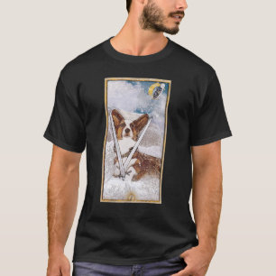 Tarot-Karte zwei von Schwertern und Hunde kosmisch T-Shirt
