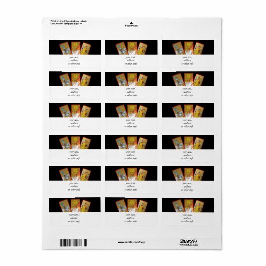 Tarot-Karten (2) Adressaufkleber (Vorne)