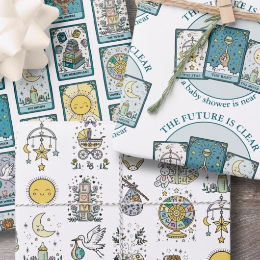 Tarot-Karten-Baby-Party Geschenkpapier Set