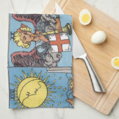 Tarot-Karten-Collage Geschirrtuch (Viertel Falte)
