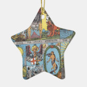 Tarot-Karten-Collage Keramikornament (Links)