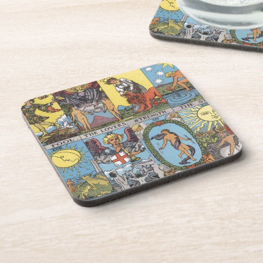 Tarot-Karten-Collage Untersetzer (Linke Seite)