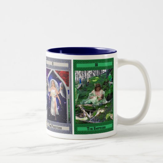 Tarot-Karten-Kaffee-Tasse Zweifarbige Tasse (Rechts)