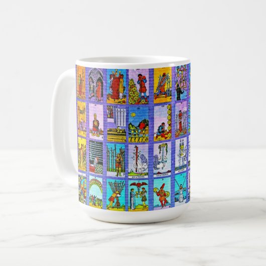 Tarot-Karten Kaffeetasse (Vorderseite Links)