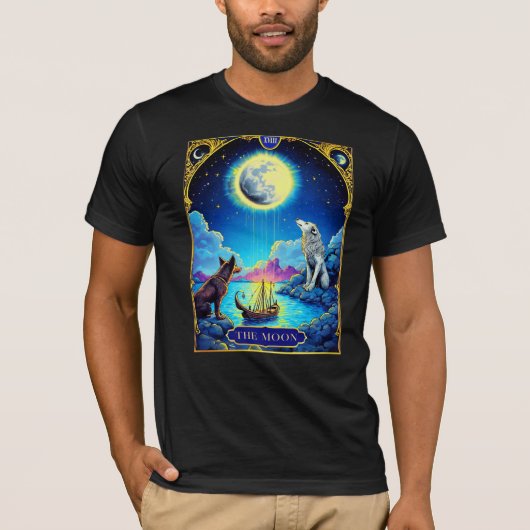 Tarot-Kartendarstellung, der Mond T-Shirt (Vorderseite)