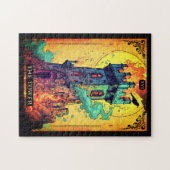 Tarot-Kartendarstellung, der Turm Puzzle (Horizontal)