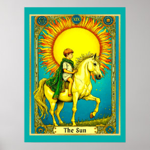 Tarot-Kartendarstellung, die Sun Poster