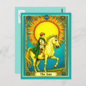 Tarot-Kartendarstellung, die Sun Postkarte (Vorne/Hinten)
