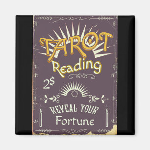 Tarot-Kartenleger Vintage-Druck Magnet