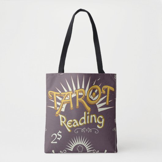 Tarot-Kartenleger vintage Druck Tasche (Vorderseite)