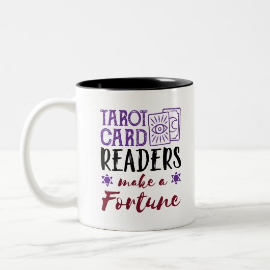Tarot-Kartenleser machen ein Glück Zweifarbige Tasse (Links)