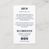 Tarot-Kartenlesungen für Hochpriester Visitenkarte (Rückseite)