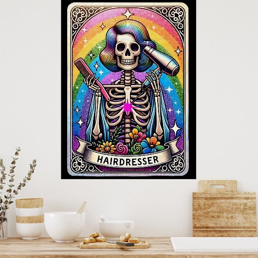 Tarot-Kartensammlung für den Friseur Poster (Küche)