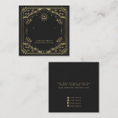 Tarot-Kartensteckkartenvorlagendisplay Quadratische Visitenkarte (Vorne/Hinten)