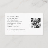 Tarot-Kunsthandwerksbäcker-Dessert-Caterer-QR-Code Visitenkarte (Rückseite)