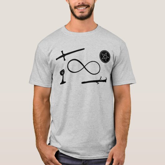 Tarot Lemniscate: The Magician & 4 Elements T-Shirt (Vorderseite)