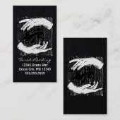 Tarot Lesen von Schwarz-Weiß-Hands Visitenkarte (Vorne/Hinten)