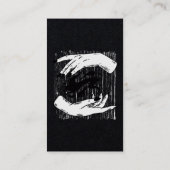 Tarot Lesen von Schwarz-Weiß-Hands Visitenkarte (Rückseite)