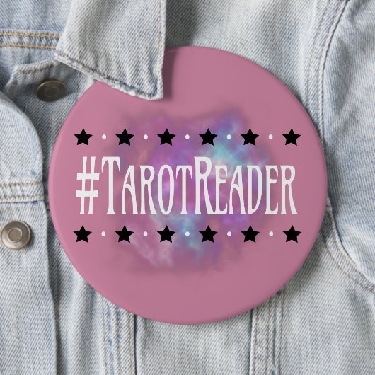 #Tarot Leser-Rosa 6 Zoll. Knopf Button (Beispiel)