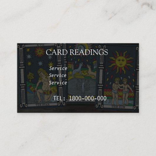 TAROT-LESERKARTE VISITENKARTE (Vorderseite)